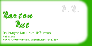 marton mut business card